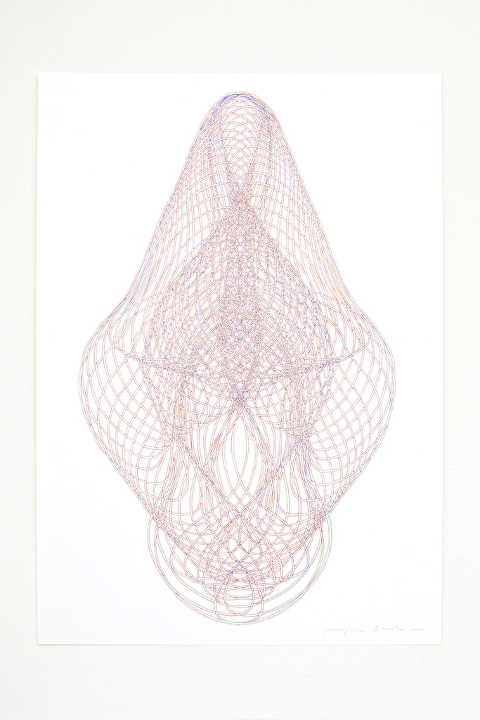 Aus der Serie «Umhüllt», 2021, Filzstift auf Papier, 84.1 x 59.4 cm