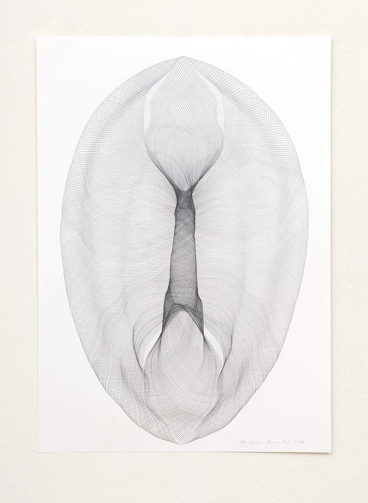 Aus der Serie „Ursprünge", 2018, Bleistift auf Papier, 84 x 59.4 cm