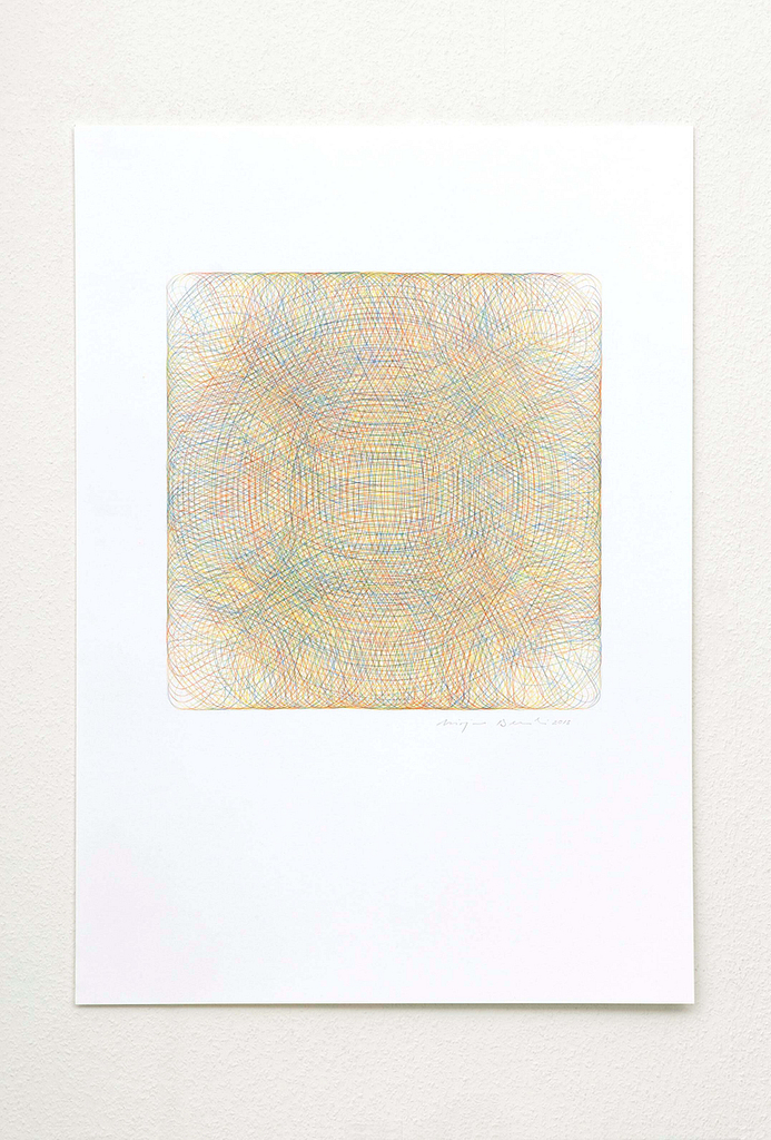 Aus der Serie „Annäherung", 2018, Farbstift auf Papier, 84 x 59.4 cm
