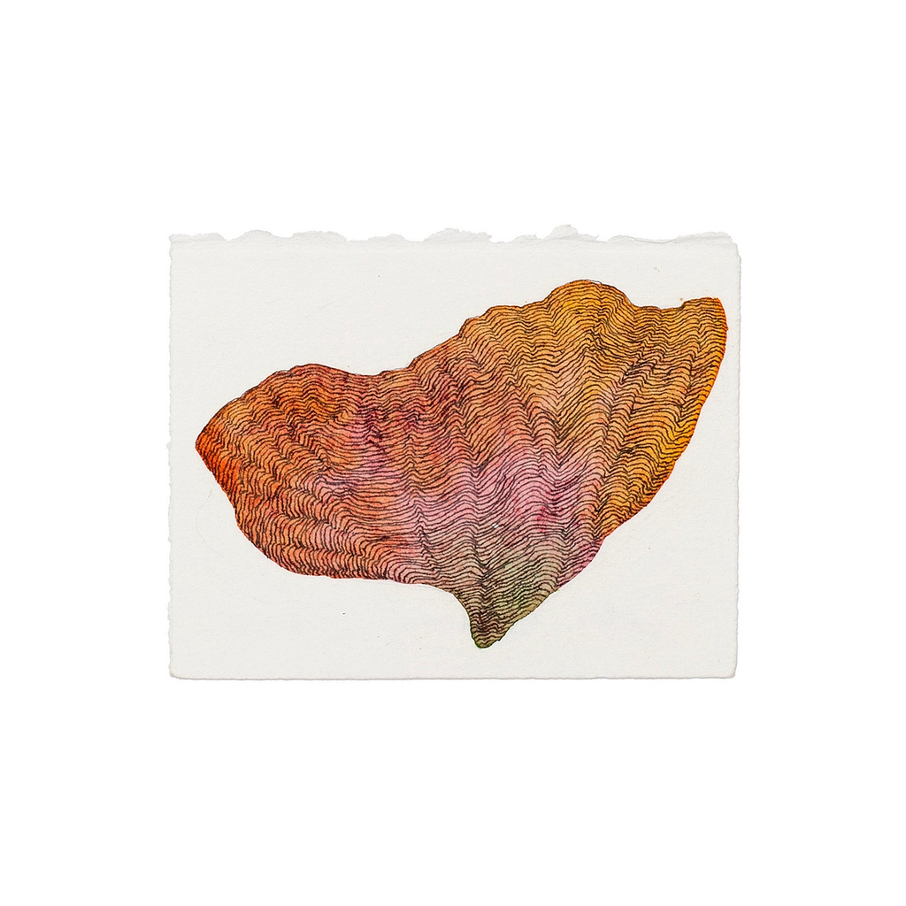 Aus der Werkgruppe „Schmetterlingslaub", 2012, Aquarell und Tusche auf Büttenpapier, 9 x 12 cm