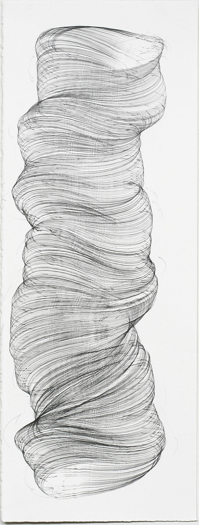 „Schwerelos“, 2006, Bleistift auf Papier, 77 x 28.5 cm, Blatt 6