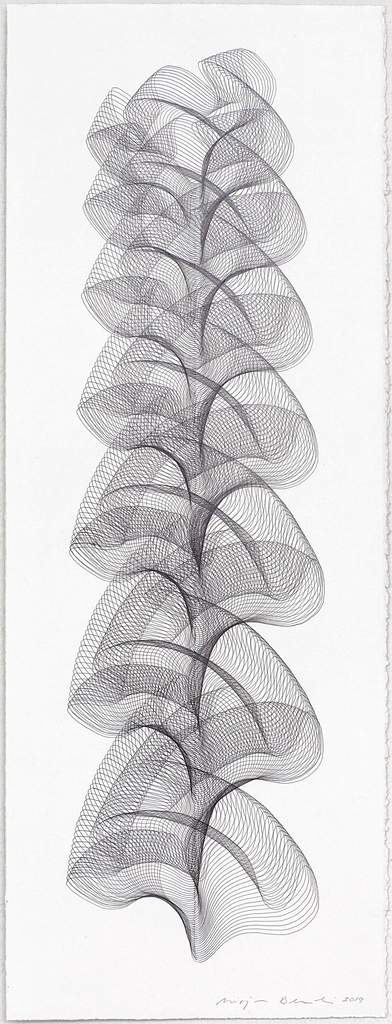 Aus der Serie „Wechselweise“, 2019, Bleistift auf Büttenpapier, 75.5 x 28.5 cm