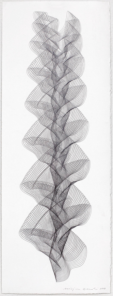 Aus der Werkgruppe „Wechselweise“, 2019, Bleistift auf Büttenpapier, 75.5 x 28.5 cm