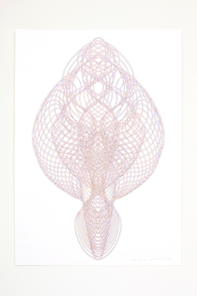 Aus der Serie «Umhüllt», 2021, Filzstift auf Papier, 84.1 x 59.4 cm