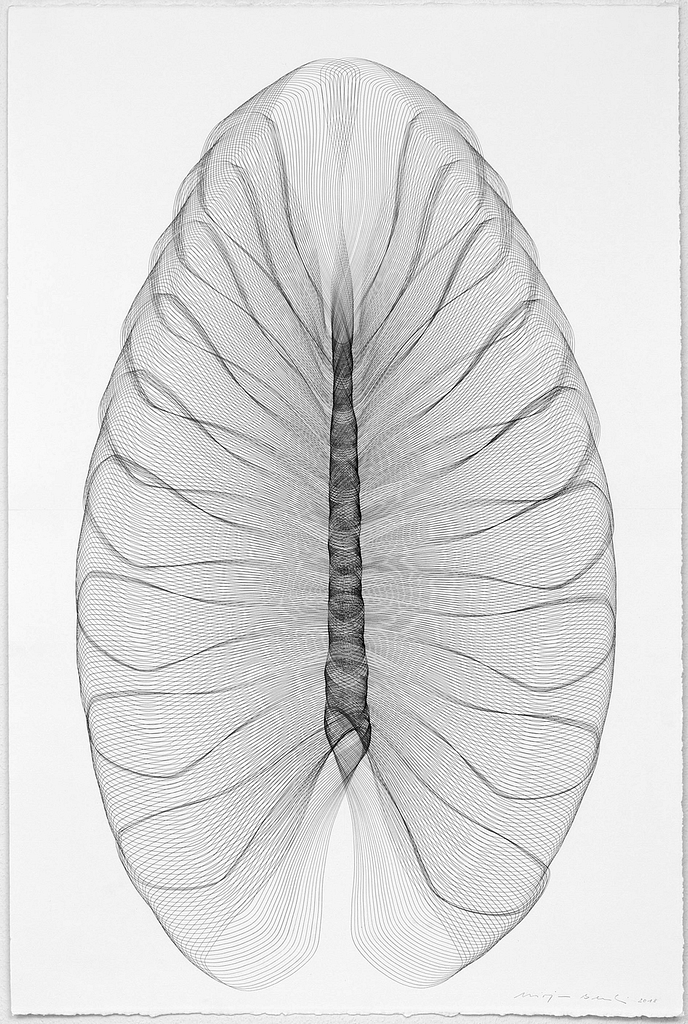 Aus der Serie „Pantoffeltierengel", 2018, Bleistift auf Büttenpapier, 120 x 81 cm