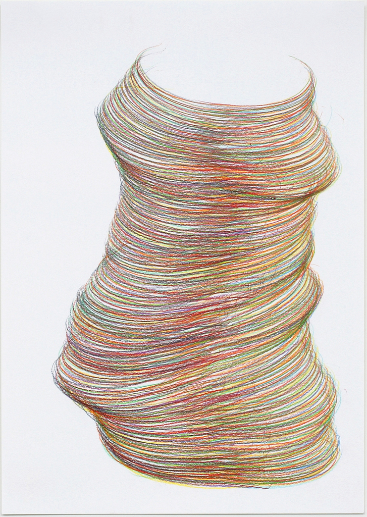 „Vielleicht I“, 2006, Farbstift auf Papier, 7-teilig, 59.4 x 42 cm, Blatt 3