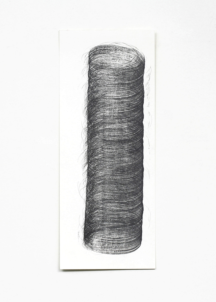 „Pillars“, 2006, Bleistift auf Papier, 50 x 20 cm, Blatt 1
