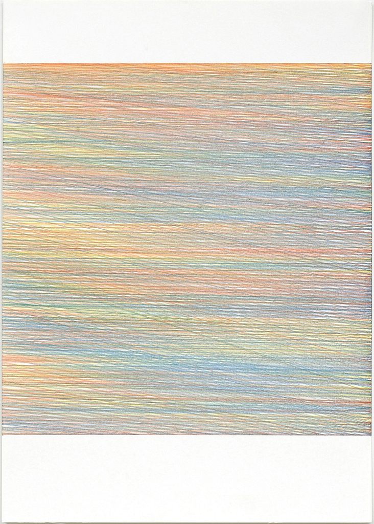 „Farbenmeer II“, 2007, Farbstift auf Papier, 7-teilig, 59.4 x 42 cm, Blatt 4