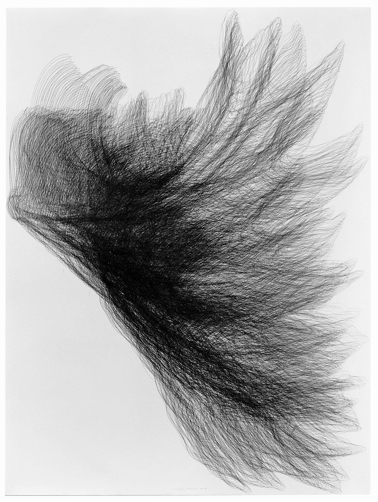„Flügel V“, 1994, Bleistift auf Büttenpapier, 140 x 107 cm